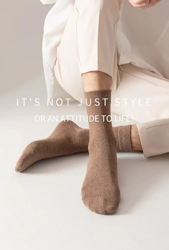5Pairs Combed Cotton Socks Business Men High Quality Long Casual Mid Tube Socks - Picture 14 of 40