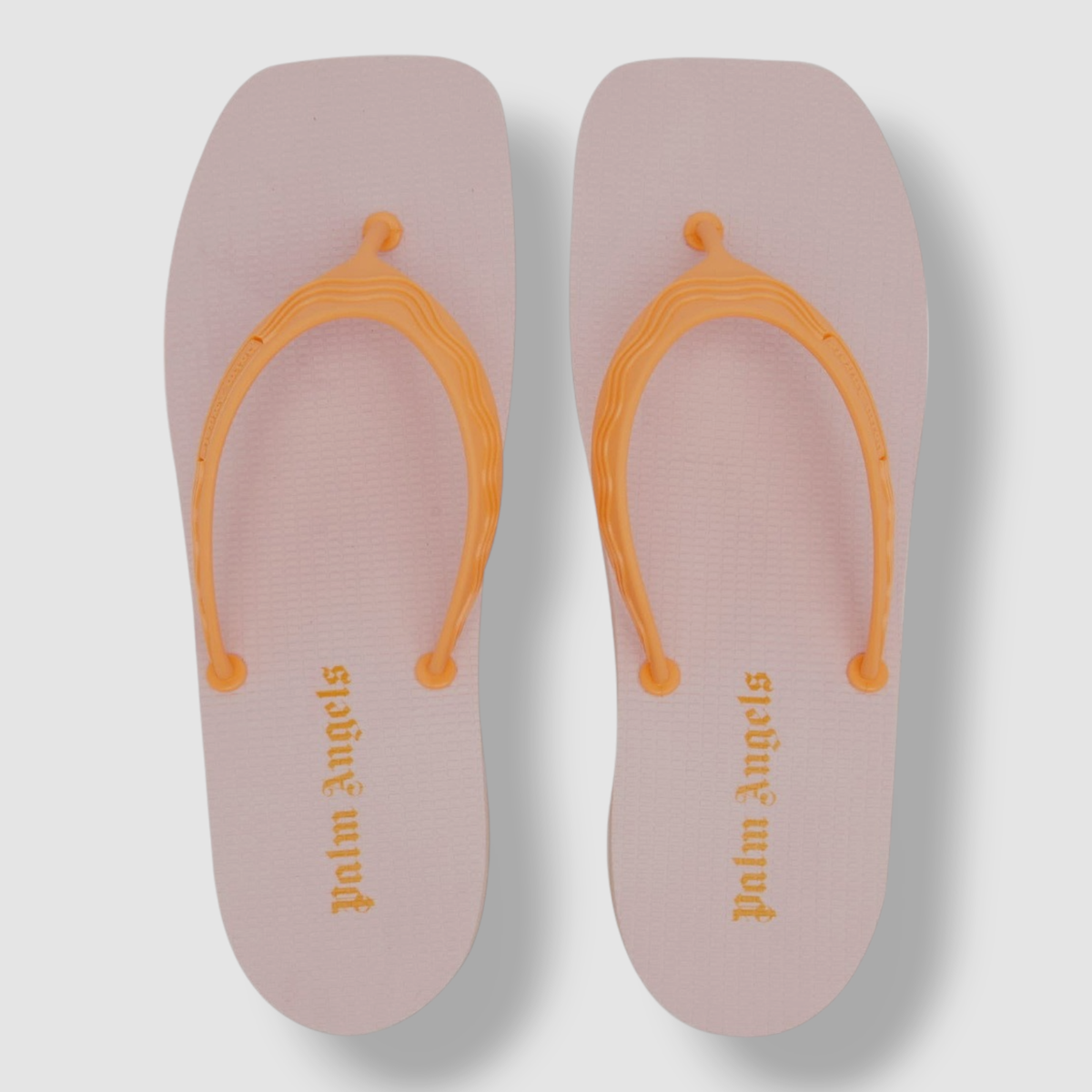 Palm Angels Women's Pink Orange Kitten Heel Flip Flop Sandal Shoes