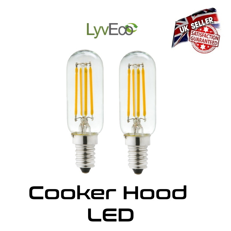 Cooker Hood LED Lamp Light Bulb 4W SES E14 40W Replacement 2 Pack *UK