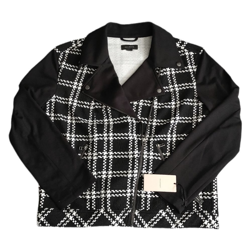 New Halogen Black Houndstooth Check 