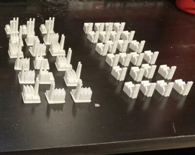 Industrial Complexes for Axis and Allies 1940 - 42 Pieces (3D Printed)