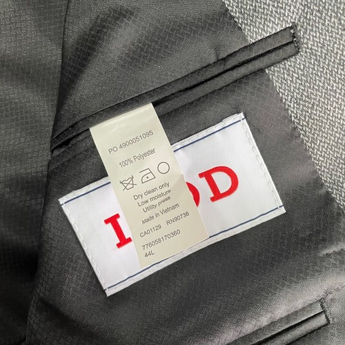 IZOD Sport Coat Blazer Jacket Mens Size 44 LONG 44L Gray Work Formal NEW - Picture 10 of 12