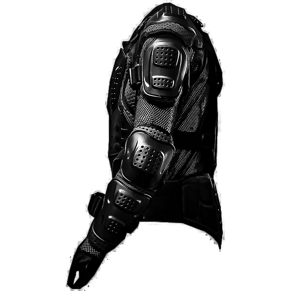 CE PROTETOR DE BICICLETA MOTOCROSS PROTETOR DE CORPO ADULTO PRETO CERTIFICADO CE - Imagem 4 de 4