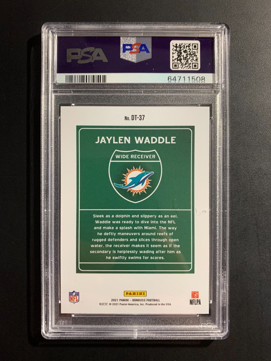 JAYLEN WADDLE 2021 DONRUSS #DT-37 DOWNTOWN ROOKIE RC PSA 10 GEM