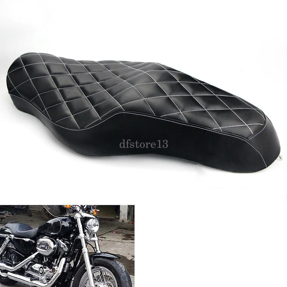Asiento de pasajero conductor dos arriba negro para Harley Sportster 883 1200 XL1200T hierro 48 Foto 4 de 4