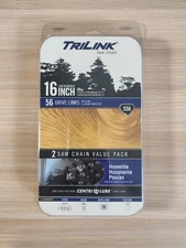 Trilink CL15056X2TL2- 3/8 LP .050 56 DL Saw Chain Value Pack (2), Brand New