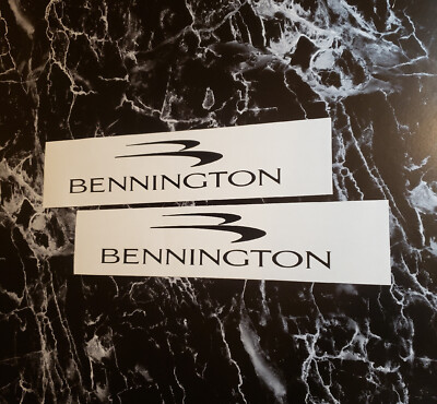 BENNINGTON Boat Stickers Decals Gloss black 10  (2) FAST USA!