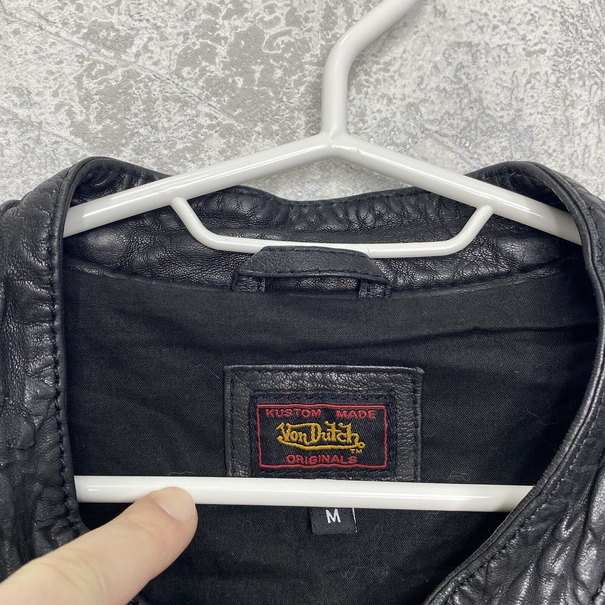 ジャケット・アウター muiVintage Von Dutch Leather Jacket Von Dutch Originals Leather Moto Biker Jacket RARE Size M | eBay