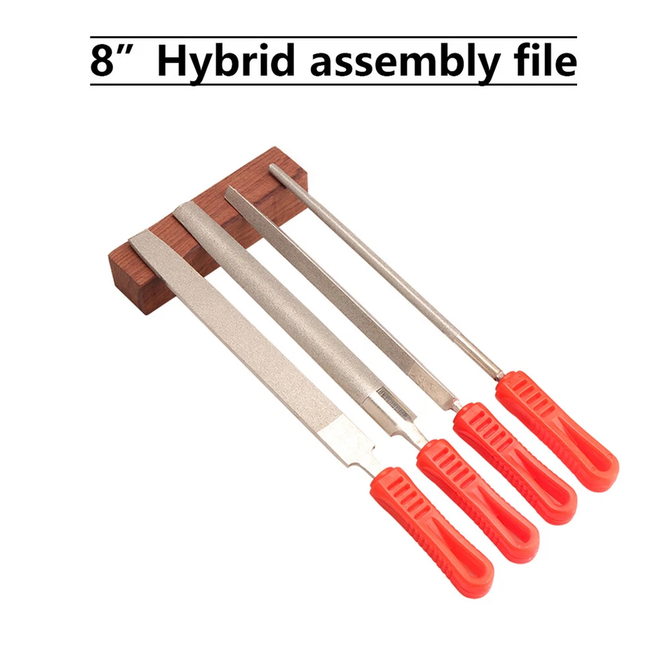 8" 200mm Diamond Coated Files Set Hand Repair Tools For Grinding Glass Jewelry - Image 3 of 4