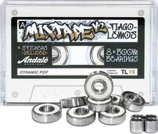 Andale Tiago Lemos Mixtape Vol 2 Set of 8 G5 Skateboard Precison Bearings -White