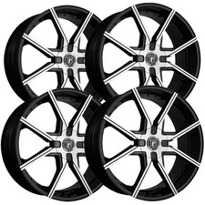 Set Of 4 Pinnacle P96 Hype 20x8.5 5x4.55x120 35 Blackmachined Wheels Rims