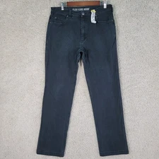 Duluth Pants Men 34x32* Black Flex Fire Hose Canvas Standard Fit Stretch Work