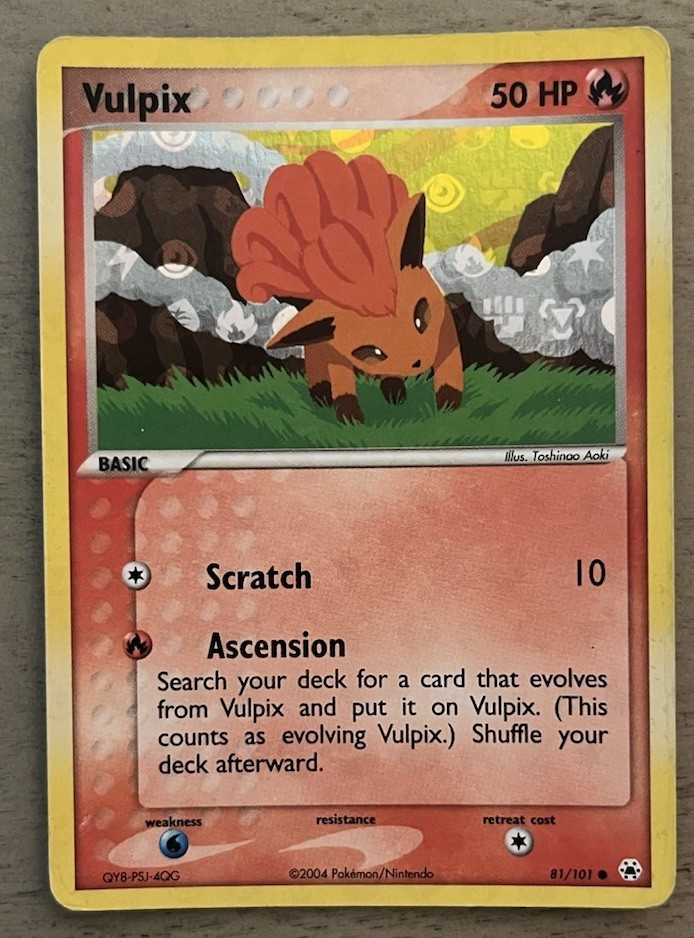 Pokémon TCG Vulpix 81/101 Hidden Legends Reverse Holo Unlimited - LP