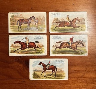 1888 Allen & Ginter N32 Worlds Racers Lot Of 5 PR/FR Prewar Tobacco Cards