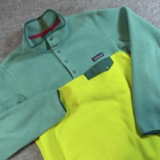 Patagonia Synchilla Snap-T Fleece Pullover Womens Medium Green STY25455FA15