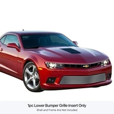 For Chevy Camaro 14-15 APG 1-Pc Polished 8x6 mm Horizontal Billet Bumper Grille