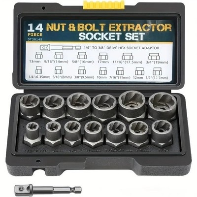 Rad Lug Nut Removal Tool Set Stud Bolt Impact Twist Socket Extractor