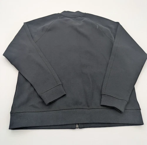 Apple Store Employee Bomber Jacket Mens Small Black White Logo Full Zip Preppy image 2