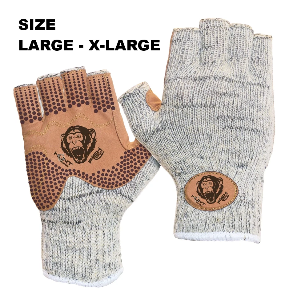 Fish Monkey Size Large / XL Wooly Half Finger Knit Wool Fishing Gloves FM30
Opens in a new window or