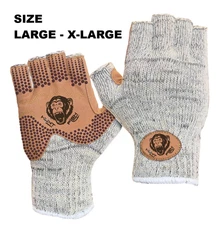 Fish Monkey Size Large / XL Wooly Half Finger Knit Wool Fishing Gloves FM30