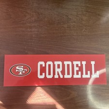 2014-2018 San Francisco 49ers Ryan Cordell Red Locker Room Name Plate