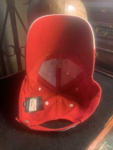 VTG Ferrari Hat Cap Strap Back RED WHITE Sports Car Official TAG Numbered 1990s - Picture 6 of 10