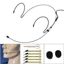 Double Earhook Headset Mic-Headworn/Microphone/For For Wireless