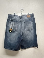 Vintage 90s Akademiks Baggy Denim Blue Size 38 Cotton Streetwear Y2K Shorts