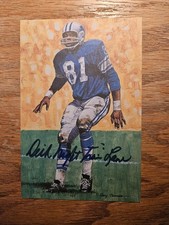 Dick Night Train Lane Signed Autographed Goal Line Art Card GLAC