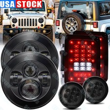 Frontrear 6pc For Jeep Wrangler 2007-2018 Jk Headlights Tail Lights Turning Led