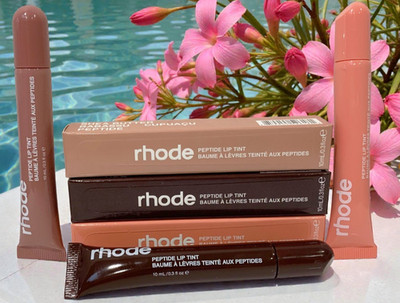 Rhode Peptide Lip Tint 10ml Shea Butter Sheer SET of 3 Tost, Peach Pit, Expresso