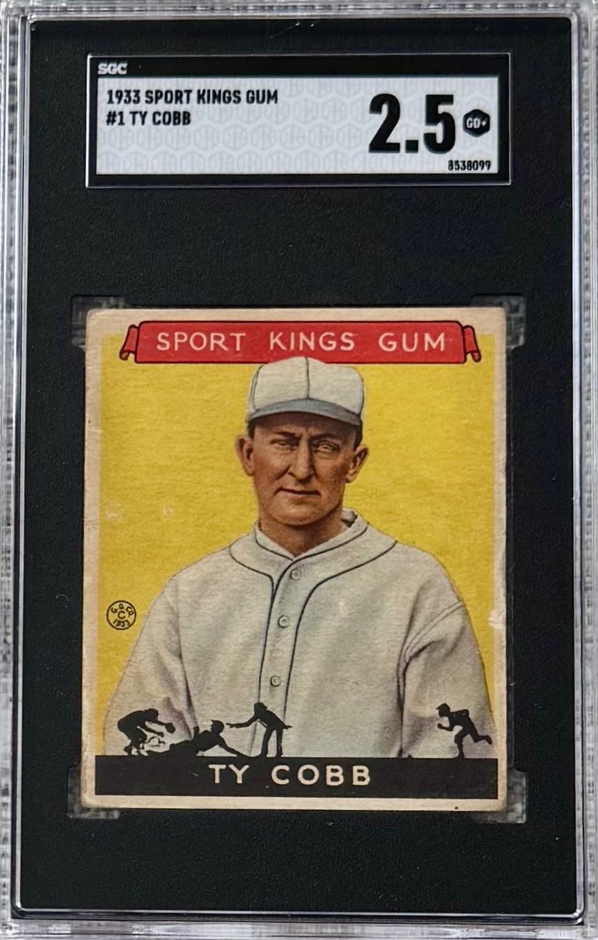 1933 Goudey Sport Kings #1 Ty Cobb Tigers HOF SGC 2.5 - GD++Free Shipping!