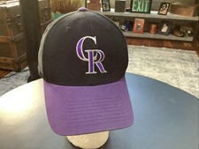 New! Colorado Rockies MLB Baseball Fan Favorite OSFA Black/Purple Mens Hat