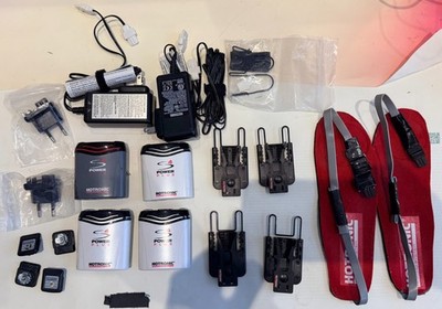 Hotronic FootWarmer S4 Power Plus Ski Boot Heater Bundle Tested 4 Batteries + Ch