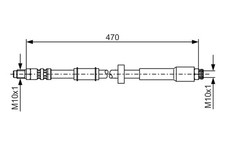 Bremsschlauch BOSCH 1 987 481 004 für CITROËN FIAT DUCATO JUMPER BOXER PEUGEOT