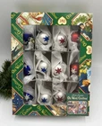 Old World Christmas Mini Ball Ornaments With Stars Set Of 12 New W Box 2001