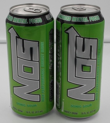 NOS Energy Drink Sonic Sour 2 Pack High CMPLX6 Performance 200mg Caffeine 32 oz