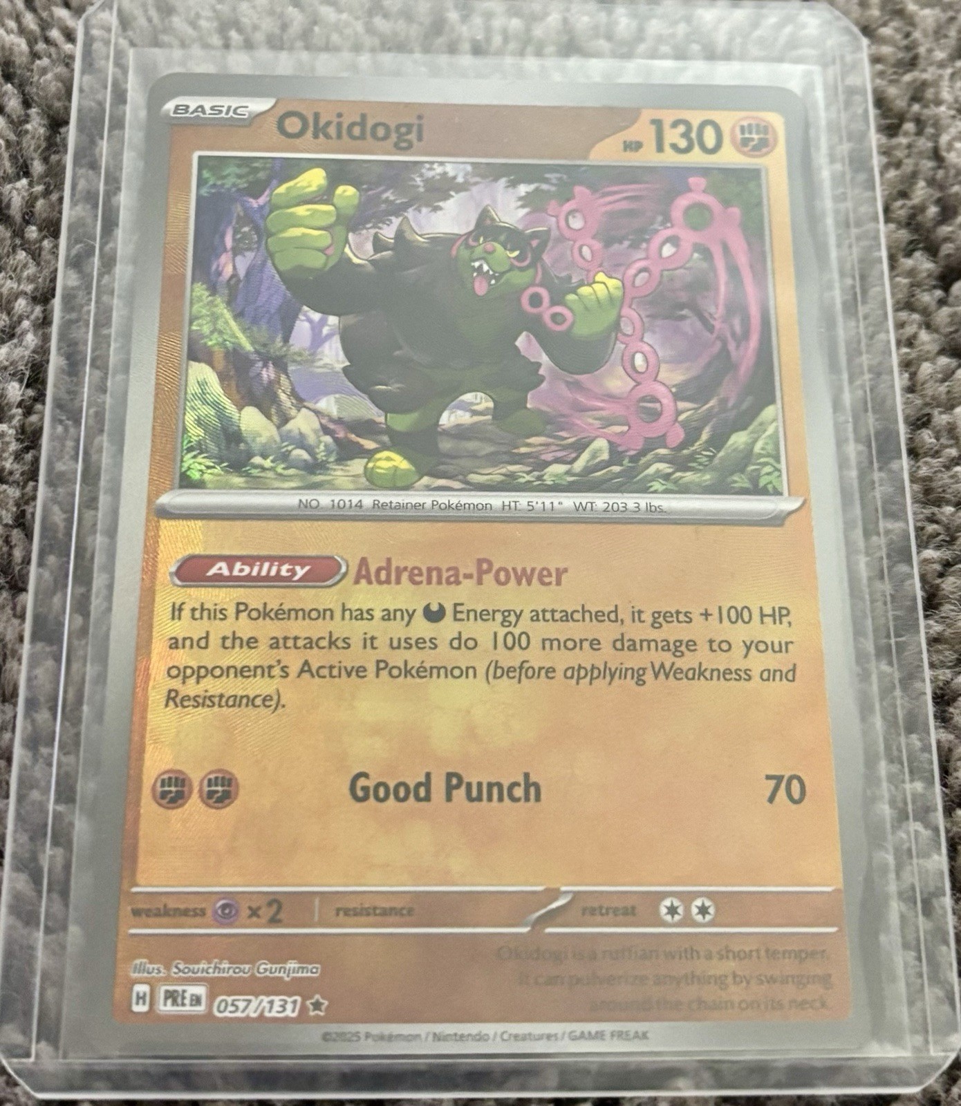 Pokemon TCG OKIDOGI Master Ball Holo 057/131 Prismatic Evolutions NM