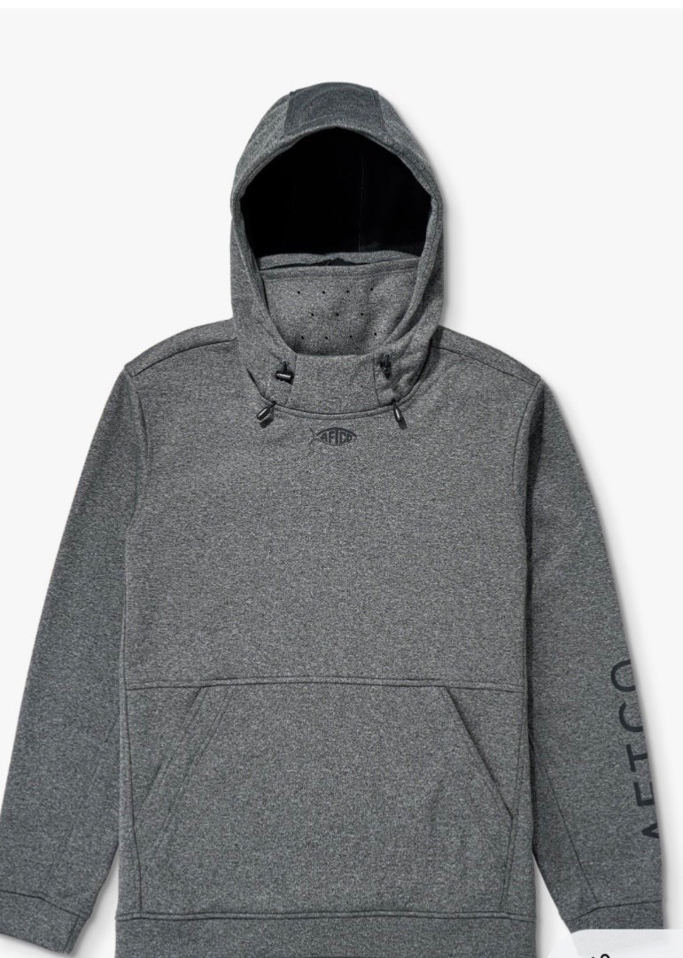 AFTCO Performance Charcoal Gray Pullover Hoodie M… - image 1