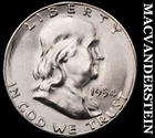 1954-S Silver Franklin Half Dollar-Choice Gem Brilliant Unc++++No Reserve #i1201