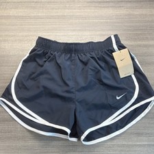 Nike Dri Fit Brief Lined Women Tempo Running Shorts Size Small Navy