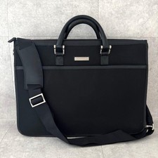 BURBERRY Nova Check Briefcase Business Bag Nylon Black w/Strap