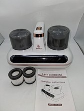 Amzany Bed Vacuum Cleaner - 5-in-1 Cordless Mattress Cleaner, Powered White/grey