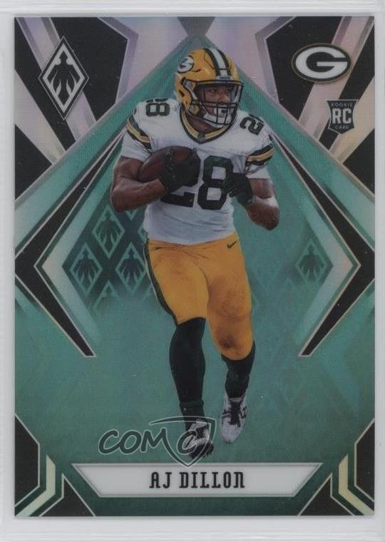 2020 Panini Phoenix Rookies Teal 52/175 AJ Dillon #125 Rookie RC 5m2