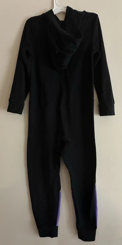 Batman Kid Girls 1-Piece 100% Polyester Zip-Up Hooded Long Sleeve PJs Black 6/6X - Image 3 of 4