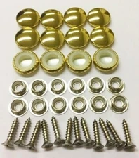 25 Dura Snap Upholstery Buttons Reflective Gold Vinyl Choice Of Size And Screws