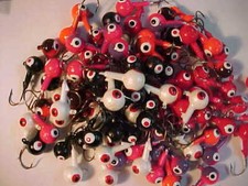 100 NEW FLOATING WALLEYE JIG HEADS 3/8 SIZE 1 HOOLS FOAM OZ  RIVER JIGS SET #88