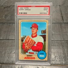 1968 Topps Gerry Arrigo #302 *Reds* PSA 9 MINT