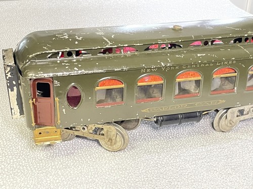Pre-war Lionel Train Standard Gauge Parlor Car 18 Olive Green NY Central Lines - Picture 7 of 13
