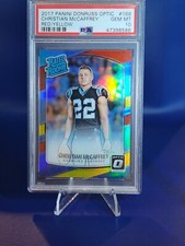 2017 Christian McCaffrey Donruss Optic #168 Red Yellow Rookie Card RC PSA 10
